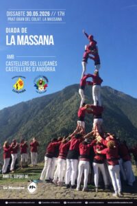 Participantes formando una torre humana en La Massana