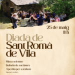 Celebración de la Diada de Sant Romà en Encamp con gente bailando sardanas.