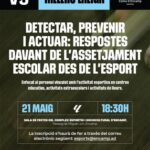 Cartel del taller sobre prevención del acoso escolar a través del deporte en Encamp.