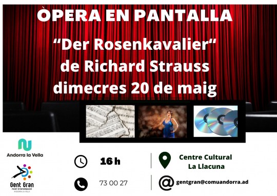 Cartel de la proyección de la ópera Der Rosenkavalier en Andorra la Vella