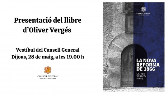 Cartel de presentación del libro La Nova Reforma de 1866 de Oliver Vergés