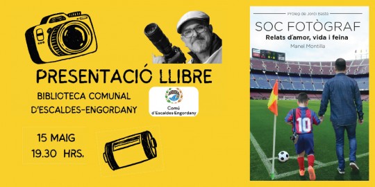 Cartel de presentación del libro de Manel Montilla en Escaldes-Engordany