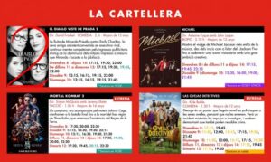 Cartellera de pel·lícules dels Cinemes Illa Carlemany d'Escaldes-Engordany