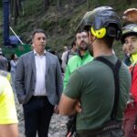 Demostración de un cable grúa para gestión forestal en Ordino
