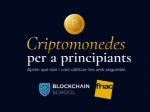 Cartel del taller sobre criptomonedas para principiantes en Andorra
