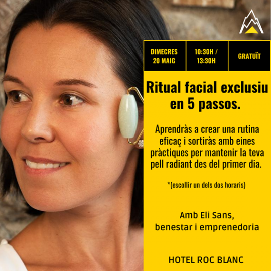 Mujer participando en taller de cuidado facial en Andorra
