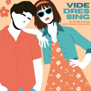Cartel del Vide Dressing con dos personas estilizadas y flores