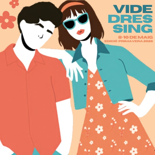 Cartel del Vide Dressing con dos personas estilizadas y flores