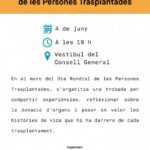 Cartel del acto del Día Mundial de las Personas Trasplantadas en Andorra la Vella