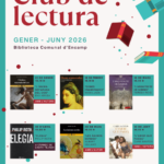 Cartel del club de lectura en la Biblioteca Comunal d'Encamp