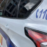 Vehículo de la policía de Andorra con el número 110 visible.