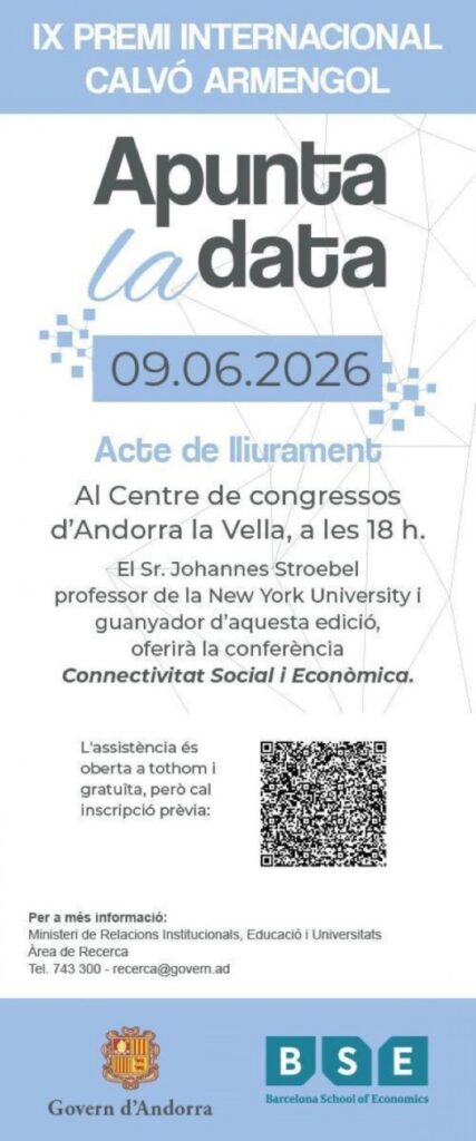 Acte de lliurament del IX Premi Internacional Calvó Armengol a Johannes Stroebel