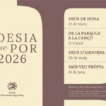 Cartel de actividad de poesía en Escaldes-Engordany con detalles del evento