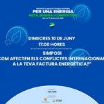 Cartel del simposi sobre conflictes internacionals i factura energètica