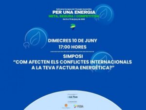 Cartel del simposi sobre conflictes internacionals i factura energètica