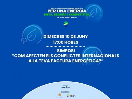 Cartel del simposi sobre conflictes internacionals i factura energètica