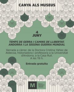 Cartel de la xerrada sobre Andorra y la segunda guerra mundial